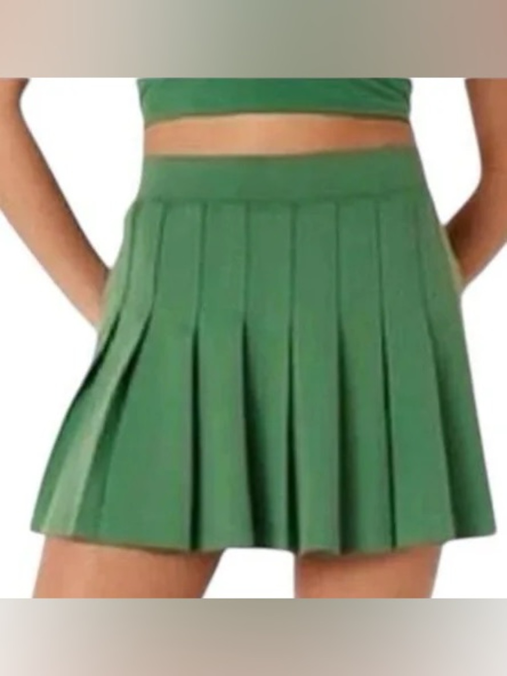 PINK Victoria’s Secret Green Pleated Mini Tennis Skort Size Medium